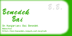 benedek bai business card